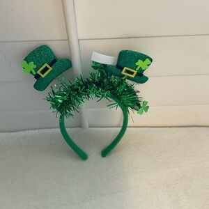 Sparkling Green Leprechaun Hat Headband for Kids